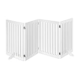 Relaxdays Absperrgitter, verstellbares Schutzgitter f. Hunde, Kinder Absperrgitter, Kamin & Ofen, MDF, 70x206,5 cm, weiß