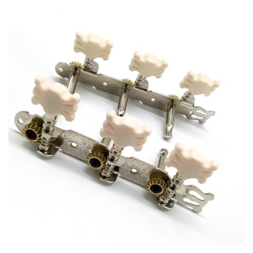 Strings Tuning Pegs Mechaniken Für Gitarre Klassische Gitarre Triple Tuner Gitarre Metall Zubehör Tuner Tuner Set mit 2 Reihen (Color : 3)