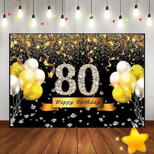 Alles Gute zum 75. 80. Geburtstag Hintergrundan Green Screen Vielfältiges Foto Gras Eukalyptus Blätter Dekoration Smash Kuchen Golden 240X180cm