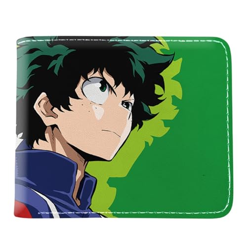 RYNDEX My He-ro Academ-ia Geldbörse Anime, Cartoon-Druck Kleiner Geldbeutel, PU Leder Geldbörse Kreditkartenhalter(Color:Multicolor 7)