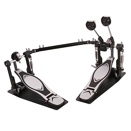 Elektronisches Schlagzeug-Set, Doppelpedal, Hammer, Professionelles Schlagzeug-Fußpedal, Doppelketten-Nocken-Kick-Drums-Zubehör Bass drum-Pedal für Anfänger