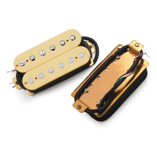 Doppelspulen-Humbucker Für E-Gitarre, Tonabnehmer Für E-Gitarre, Gebrochenes Weiß e gitarren tonabnehmer (Color : Neck and Bridge)