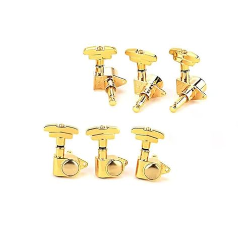 Strings Tuning Pegs Mechaniken Für Gitarre 6 Stück Gitarren-Tuner-Nagel-Ersatzteile, Zinklegierung, langlebige Mechaniken-Tuning-Nägel (Color : Gold)