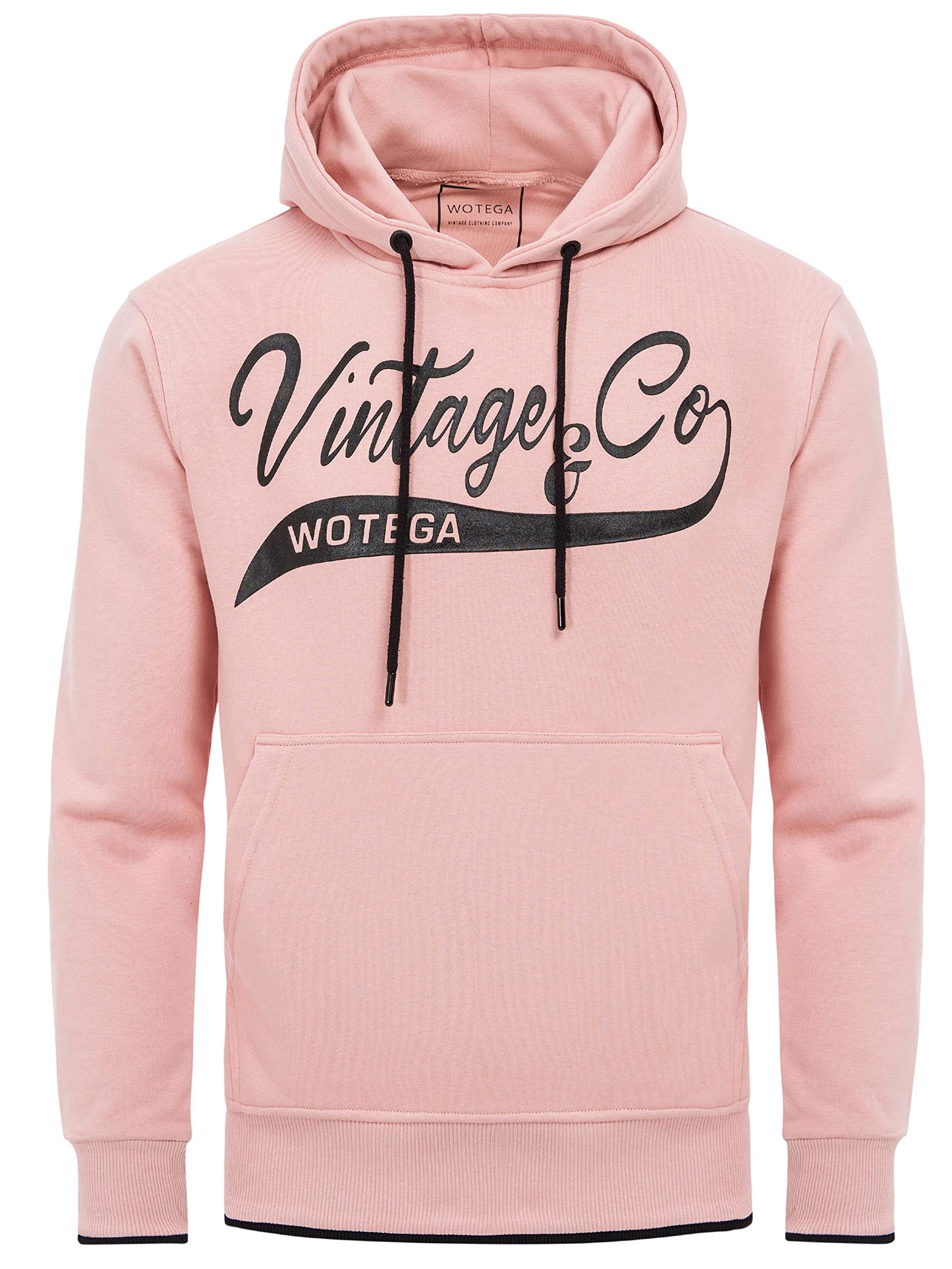 WOTEGA Kapuzenpullover WT Star - Winter Pulli Männer Hoodies - rosa Sweatshirt für Herren - Pullover Mit Taschen, Rosa (mellow rose 151515), XXL