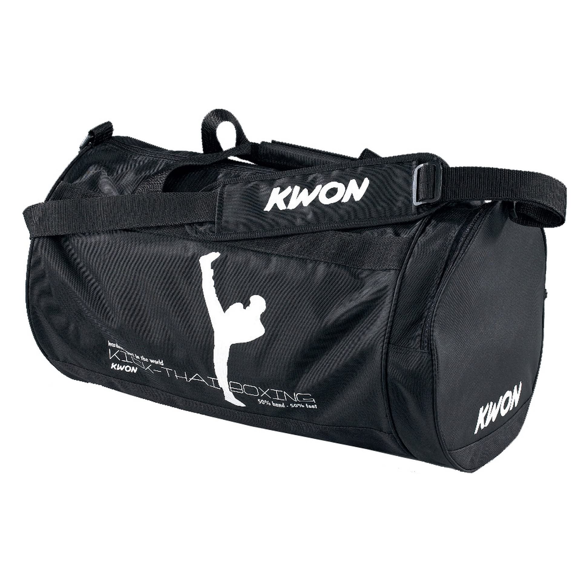 Kwon Trainingstasche Kick Thaiboxing, schwarz, 48 x 24cm, 5016004