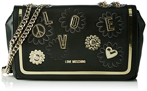 Love Moschino Damen JC4299 Schultertasche, Schwarz (black 000)