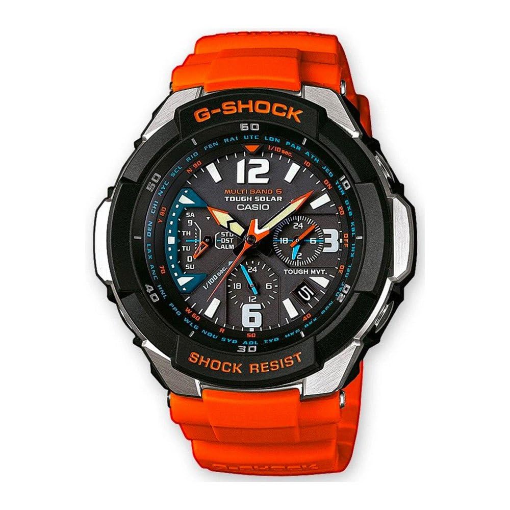 Casio G-Shock Herren-Armbanduhr Funk-Solar-Kollektion Analog Quarz GW-3000M-4AER