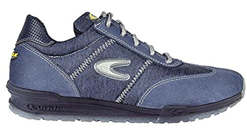 Cofra 78400-001.W39 BREZZI S1 P SRC Sicherheitsschuhe, Hellblau/Blau, Größe 39