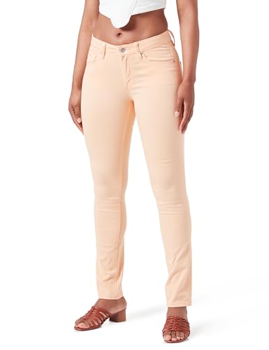 QS Damen 2144111 Jeans Slim Fit, Orange, 44W x 32L