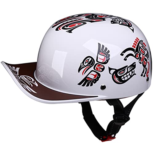 Jethelm Retro-Motorrad-Halbschalenhelm für Männer und Frauen ECE-Zertifizierung Baseball-Cap-Stil Helm Bike Cruiser Chopper Moped Scooter-Helme