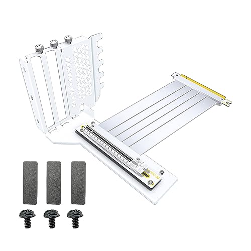 Qsvbeeqj PCI-E X16 Grafikkarten-Halterung, GPU-Halterung + GEN4/3 PCIE 16X Verlängerungskabel, 25 cm