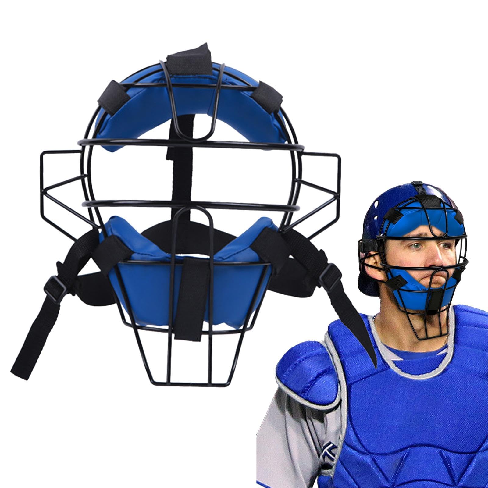 Baseballmaske für Erwachsene, Softball-Empfängermaske | verstellbare Vollschutzmaske, traditionelle leichte Ganzkörperschutzmaske mit Metallrahmen für Softballspieler, aj