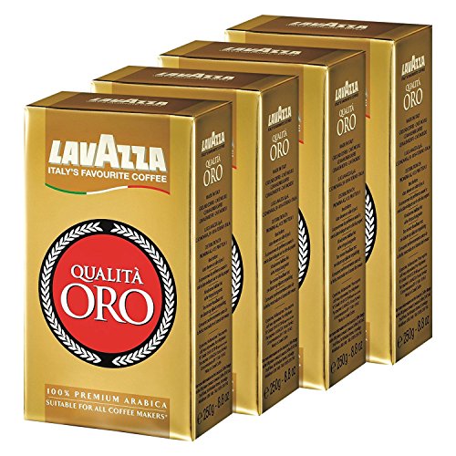 Lavazza Kaffee Qualità ORO, gemahlener Bohnenkaffee (4 x 250g)