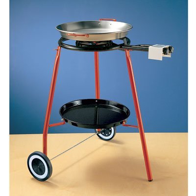 Burner with rolling stand and 42cm Paella Pan by Garcima