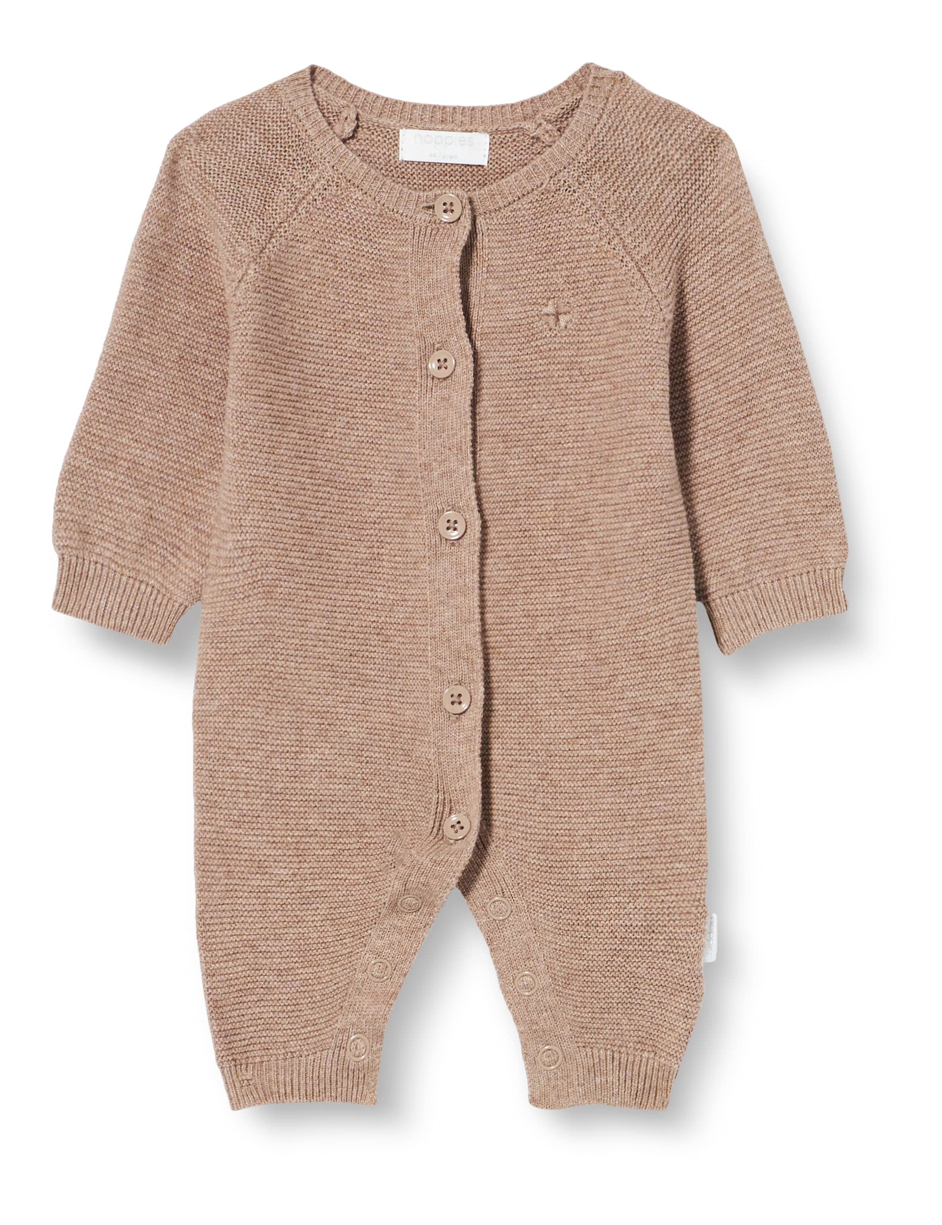 Noppies Baby Unisex Baby Playsuit Monrovia Long Sleeve Overalls, Taupe Melange-P757, 44