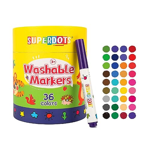 TWEW Poratable Aquarellstift, 12/24/36 Farben, waschbar, Marker für Kinder, Erwachsene, Kunst, Zeichnen, Scrapbooking, Journaling, Ausmalen