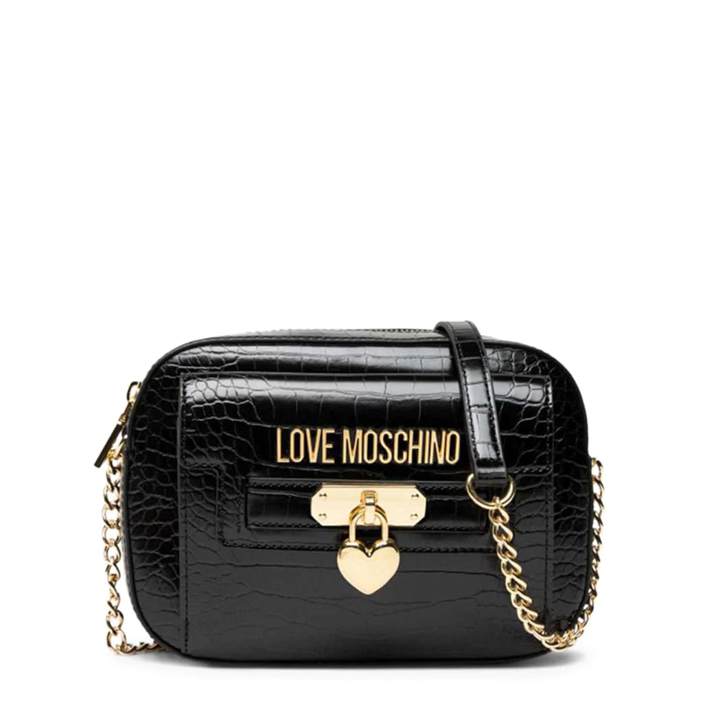 Love Moschino Damen Borsa Pu St.Croco Nero Umhngetasche, Schwarz