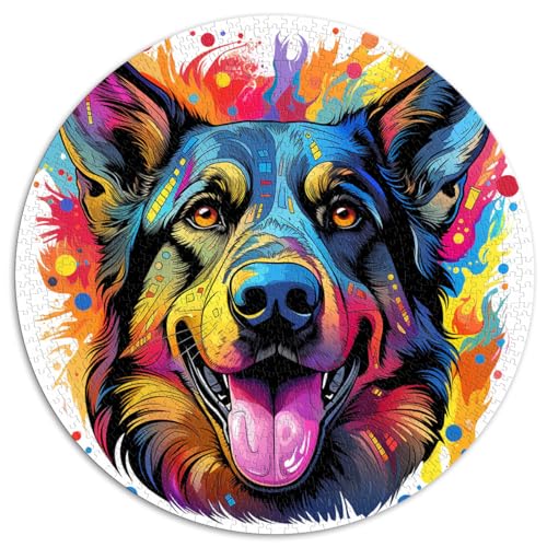 Puzzles Geschenke Spielzeug Deutscher Schäferhund 1000-teiliges Puzzle für Erwachsene 67,5 x 67,5 cm Lernspiel Familienaktivität Puzzles Lernspiele