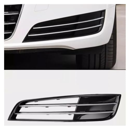 Frontgrills Für Für A8L Für A8 D4 2010 2011 2012 2013 Auto Links Rechts Seite Front Chrom Stoßstange Nebel Licht Kühlergrill Grill Abdeckung Front Bumper Grille(1 Left No Hole)