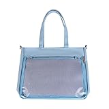 ohodhmnu Damen Tote Bag Mädchen Tasche Schultertasche Frauen Transparente Tasche Student Anime Satchels Teens Crossbody Bag Weibliche Handtasche, himmelblau, single bag