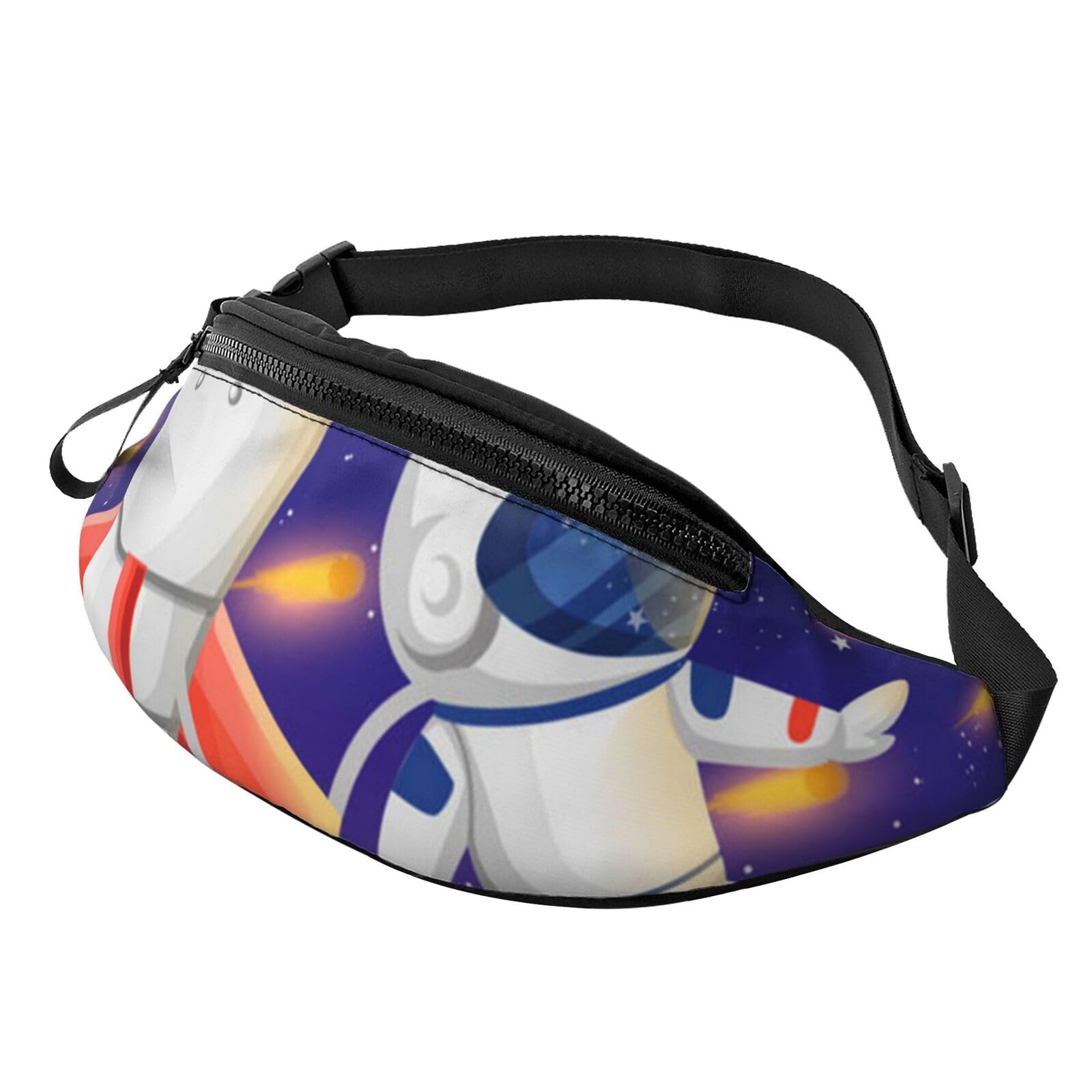 HSJFS 3D-Wand-Gürteltasche, Unterwasserwelt, Fisch-Druck, verstellbare Hüfttasche, lässige Brusttasche, Universum Astronaut Rakete Galaxie, Einheitsgröße