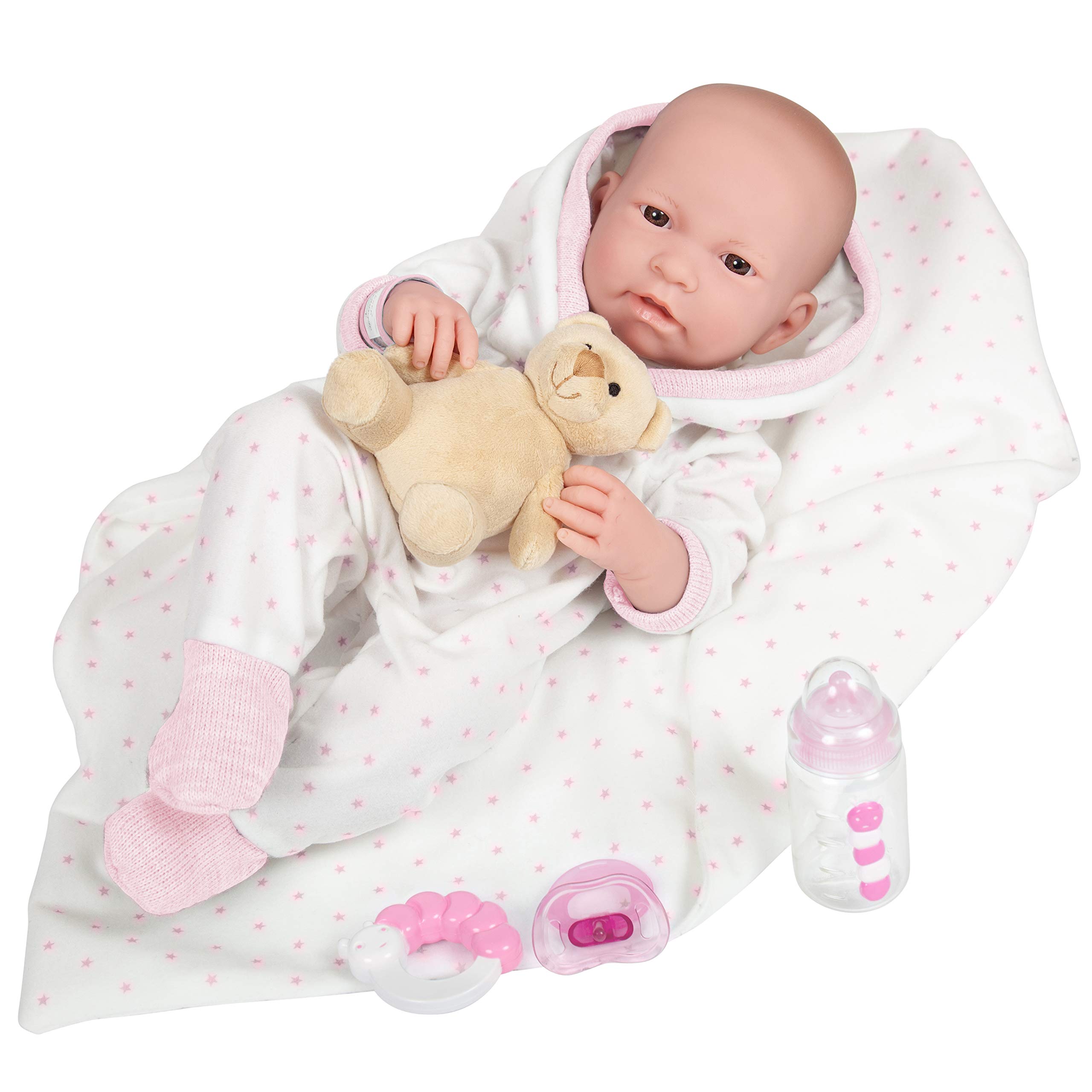 jc toys -La Newborn Babypuppe, Weiß (18111)