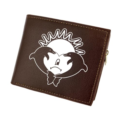 RYNDEX Anime-Geldbörsen Bad Bun. ny, Schmale Bi-Fold Geldbeutel Klein Damen, PU-Leder Geldbörse Brieftasche Wallet(Color:Multicolor 4)