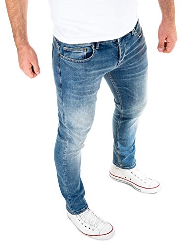 WOTEGA - Alistar Herrenjeans - Männer Denim Jeans - Blaue Herren Slim Fit Hosen, Blau (Insignia Blue 194028), W32/L30