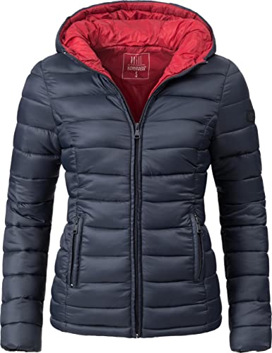 MARIKOO Damen Übergangsjacke Steppjacke Lucy Blau Gr. S