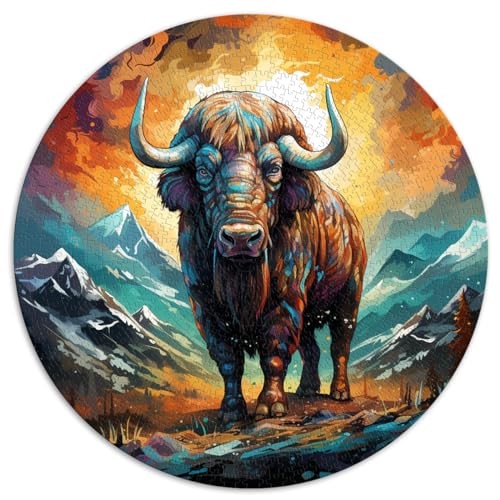 Puzzlespiele Bison 1000 Teile Puzzlespielzeug 67,5 x 67,5 cm Lernpuzzle Spaß für zu Hause Aktivitäten, Geburtstagsgeschenk, Reisegeschenke,