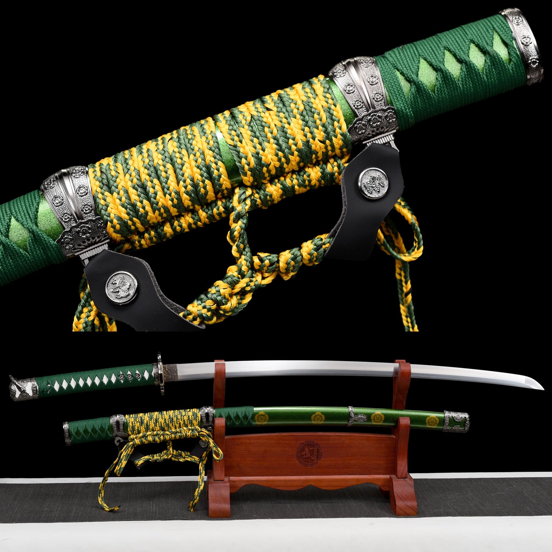 LQSLFsword 104cm Katana，Tachi，Samuraischwert，Sharp，Katana Schwert scharf， Handgeschmiedeter Federstahl