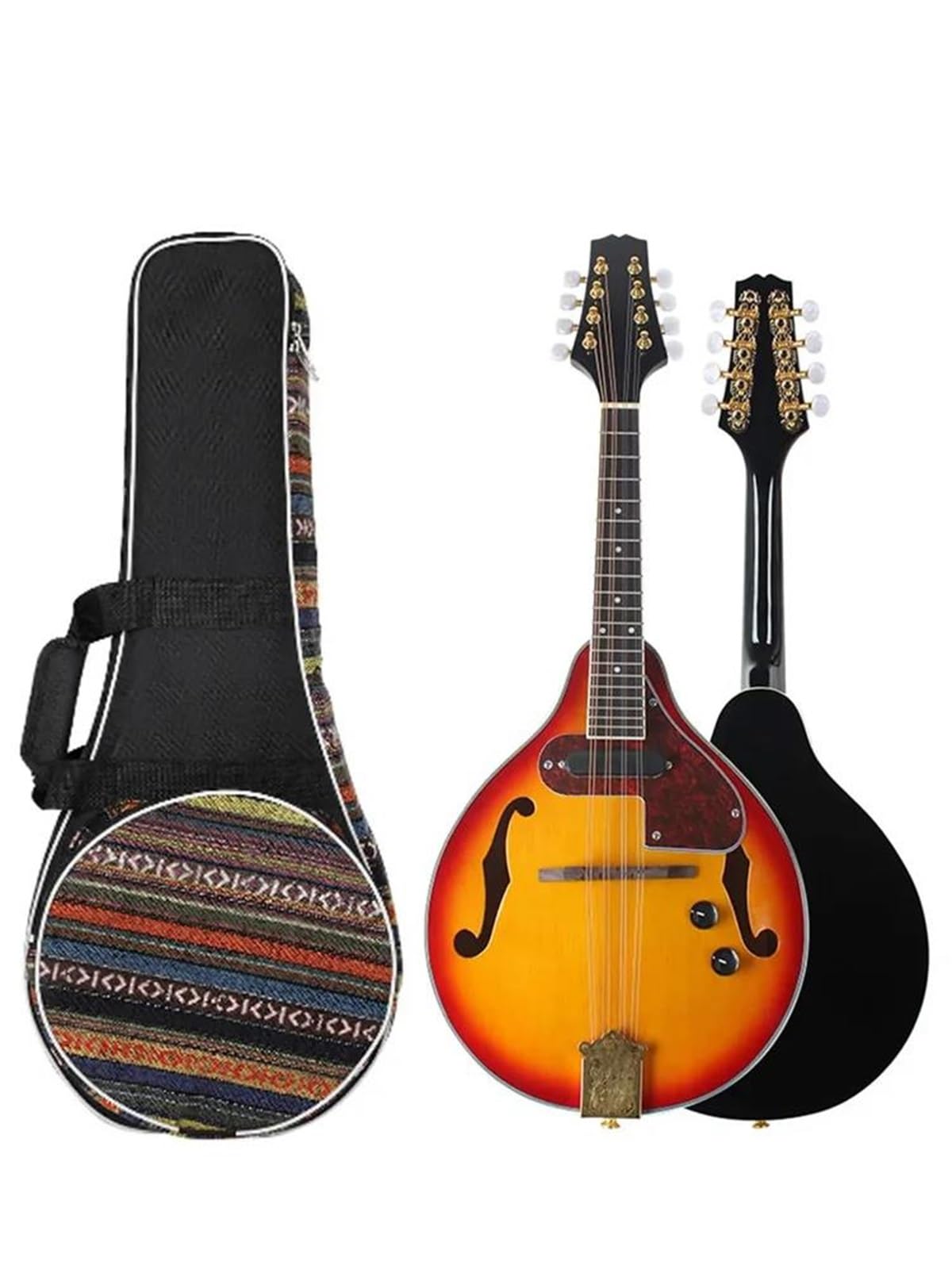 Mandoline Instrument 8 Saiten Elektrische Mandoline Gitarre Instrument A Stil Mit Tragerucksack Reinigungstuch(Mandolin)