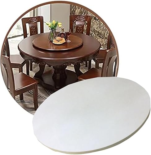 Großer Drehteller aus Holz, Lazy Susan, 24 Zoll, 30 Zoll, 36 Zoll, 40 Zoll, Esstisch, Drehteller, Lazy Susan, Küchen-Serviertablett, Beige, 70 cm/27 Zoll