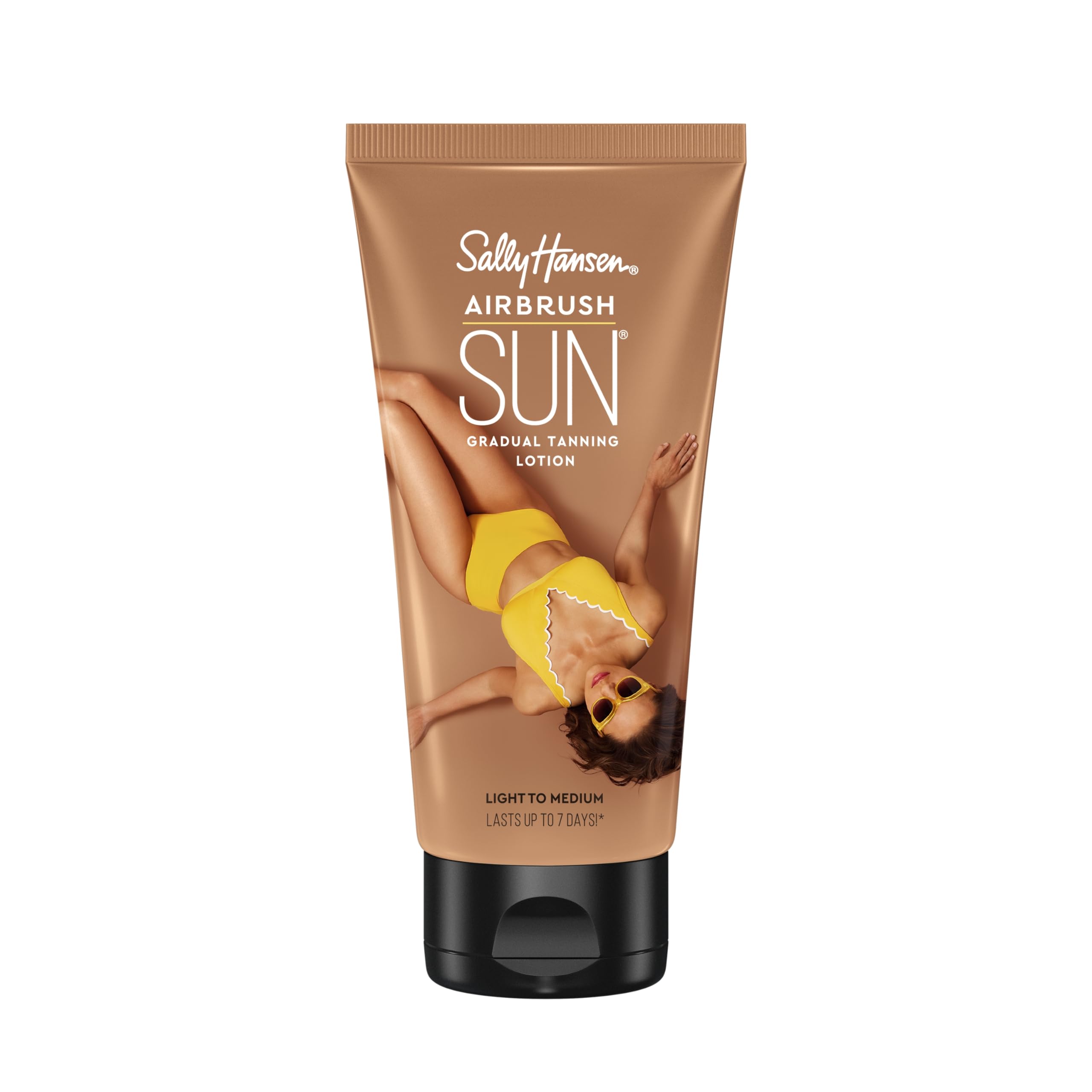 Sally Hansen Airbrush Legs Selbstbräunungslotion, Sun Gradual Tanning Lotion, Light to Medium, 175 ml