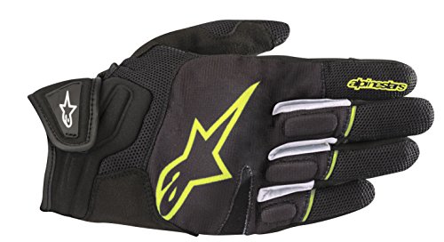 Motorradhandschuhe Alpinestars Atom Gloves Black Yellow Fluo, Schwarz/Gelb, S