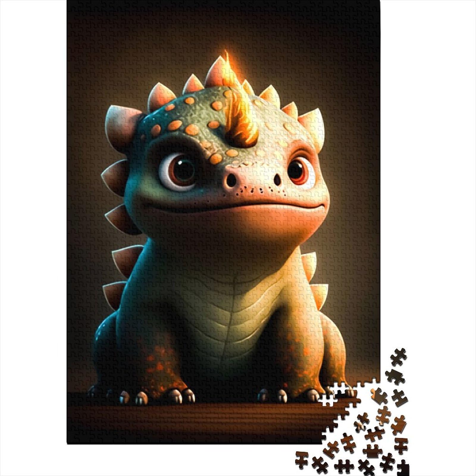 Puzzle für Erwachsene und Jugendliche, Baby-Drache, 1000 Teile, Puzzle für Teenager, Holzbrett-Puzzle, Weihnachts-Puzzle, Geschenke, Größe: 75 x 50 cm