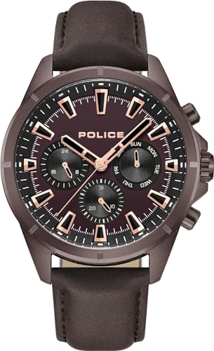 Police Herren-Armbanduhr Multifunktion Burgund PEWJF0005802