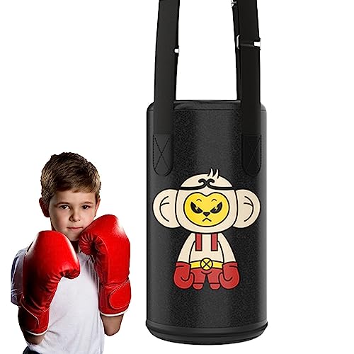 Boxsack, PU-Leder, aufblasbarer Boxsack, langlebiger Sandsack für Kinder und Erwachsene, verstellbare Höhe, Boxgeschwindigkeitssack mit Aufhängegurten für Heimübungen, Kampfsport, Muay Thai, Judo,