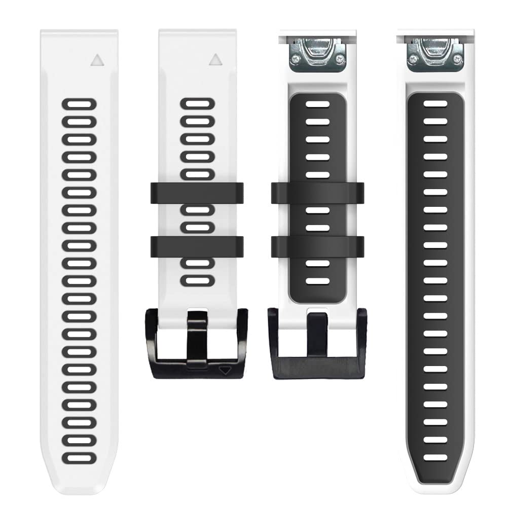 OPKDE 22 x 26 mm Silikon-Schnellverschluss-Uhrenarmband für Garmin Fenix 6X 6 6S Pro 5X 5 Plus 3HR 935 MK2 Watch Easyfit Armband Correa, 26mm Fenix 3 3HR, Achat