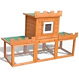 Animals & Pet Supplies item-Outdoor Large Rabbit Hutch House Pet Cage Single House