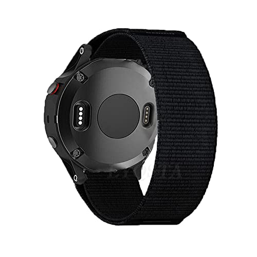 IOTUP 26 x 22 mm Nylon-Uhrenarmband mit Klettverschluss für Garmin Fenix 7 7X Tactix 7 Pro 6X 6 Pro 5X 5 Plus 3HR MK2 Watch Easyfit Armband, 22mm For Epix, Achat