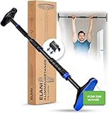 ELANI – Klimaneutrale Klimmzugstange für zwischen den Wänden ohne Bohren mit innovativer Gewindesperre für sicheren Halt – 115-140 cm Pull Up Bar mit Tragfähigkeit für bis zu 200 kg