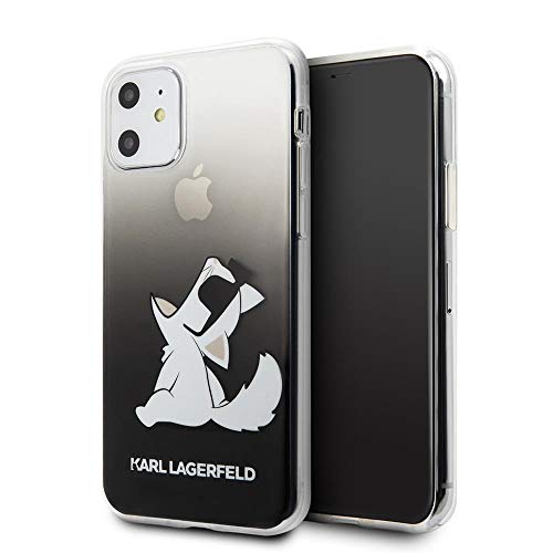 Karl Lagerfeld Eine Hülle aus der Choupette Fun-Serie KLHCN61CFNRC für das iPhone 11, transparent