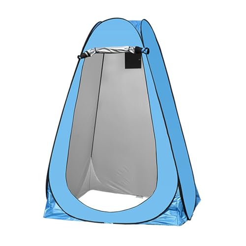 Camping Toilettenzelt Tragbares Sichtschutz-Duschzelt for den Außenbereich, wasserdicht, Umkleidekabine, Unterschlupf for Camping, Wandern, Mobile Strandtoilette, Dusche, Badezimmer(Blue)