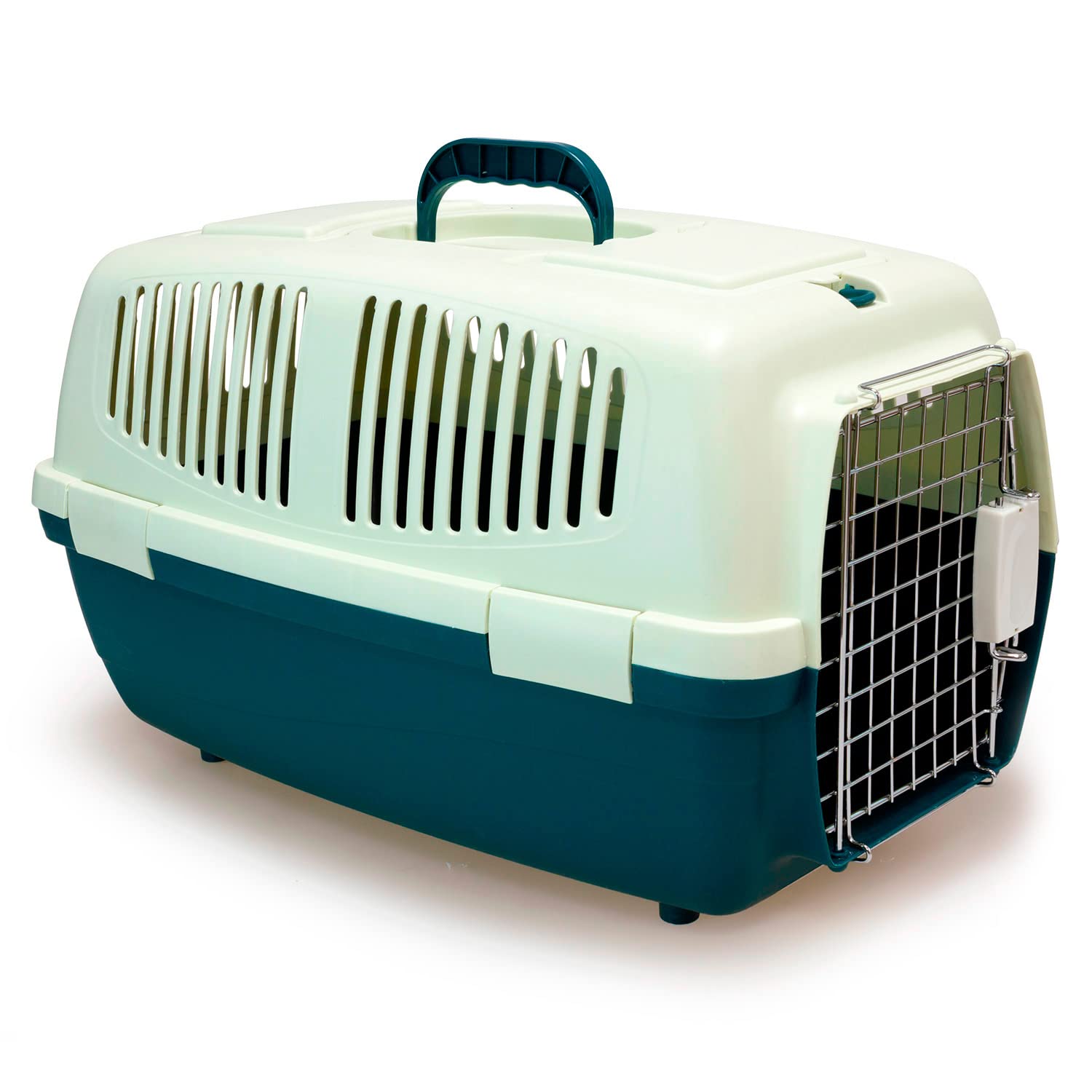 Arquivet Transportbox aus Kunststoff für Haustiere, 59 x 36 x 33 cm, kleine oder mittelgroße Hunde und Katzen, große Nagetiere - Transportbox für Zug und Auto