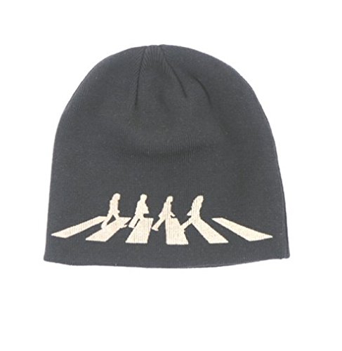 The Beatles Mütze Beanie Cap Abbey Road Nue offiziell Schwarz One Size