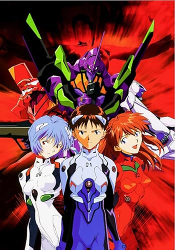 HfmQuisutron Puzzle 1000 Stück Japanisch Klassisch Anime Eva Poster Holz Dekompression Spiel für Erwachsene Spielzeug Geschenk Fy7Kq