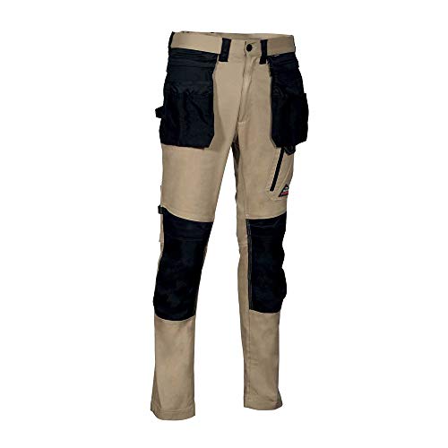 COFRA V568-0-00.Z54 KUDUS Multipocket Hose, Khaki/Schwarz, Größe 54