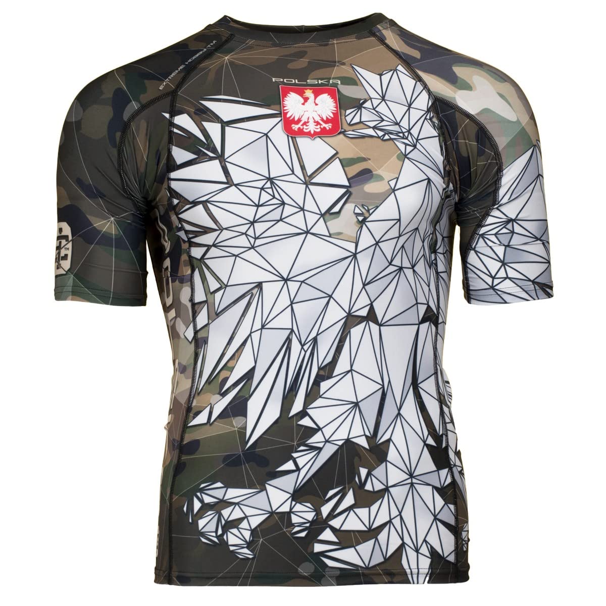 EXTREME HOBBY Kurzarm Rashguard, Herren-Sport-T-Shirt, Fitness-T-Shirt, Kompressionsshirt, Shortsleeve, Funktionsshirt Bodybuilding MMA Boxing