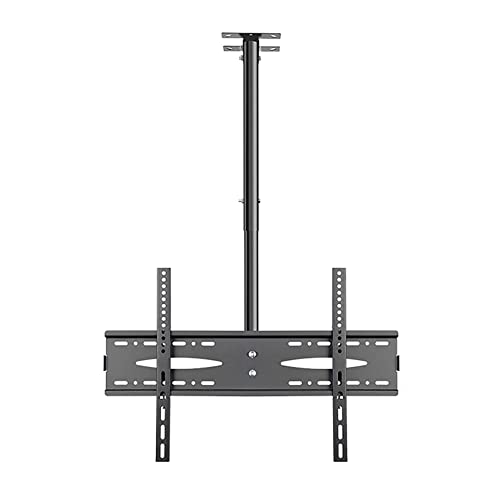 Universal-TV-Ständer, TV-Deckenhalterung, 360° drehbar, schwenkbar, neigbar, vollbewegliche Halterung, passend für Flachbildschirme von 101,6 - 165,7 cm, TV-Stange hält bis zu 50 kg (Größe: 1–2 m)